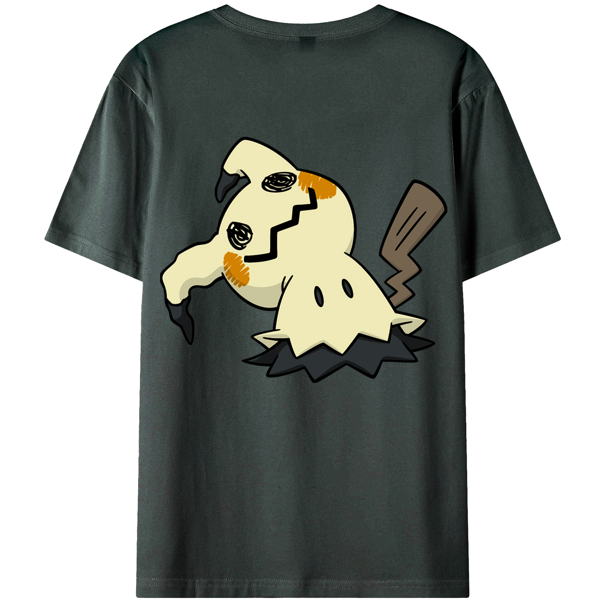 （画像用） ポケットモンスター Pokémon 綿100％ メンズ半袖Tシャツ（バックプリント） 通気性